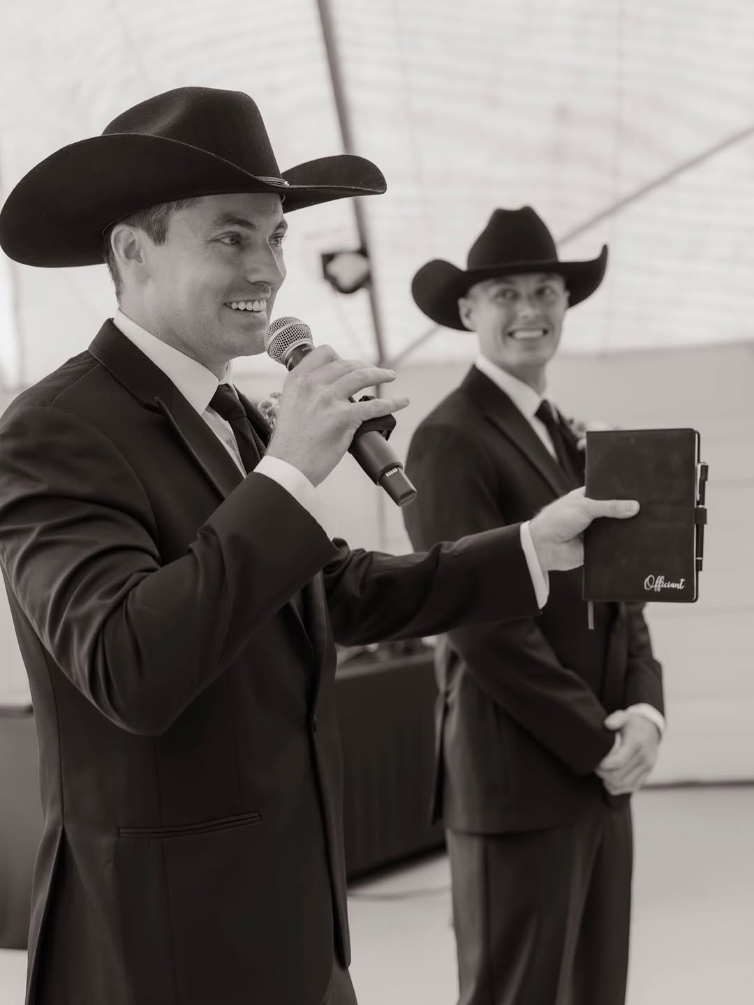 Luke officiating his brother's wedding